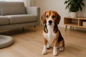 Sisäsiisti koira pissaa sisälle